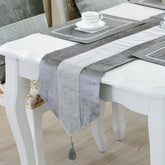Silk Table Runner Silver